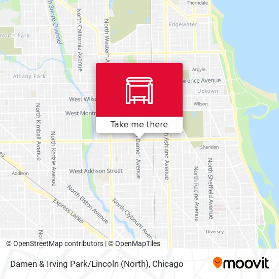 Mapa de Damen & Irving Park / Lincoln (North)