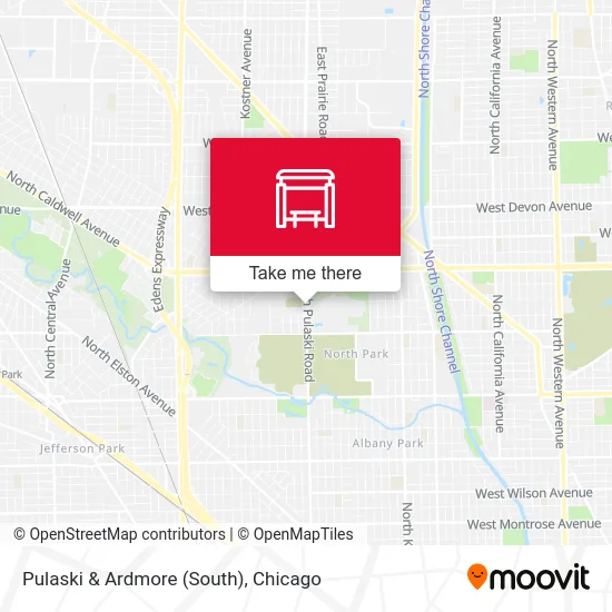 Pulaski & Ardmore (South) map