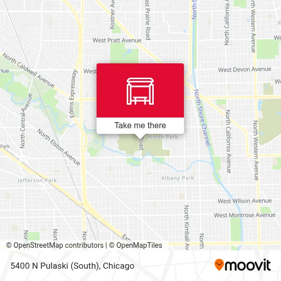 5400 N Pulaski (South) map