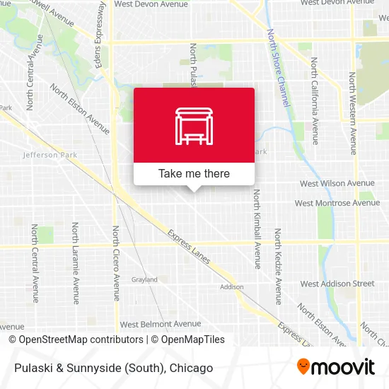 Pulaski & Sunnyside (South) map