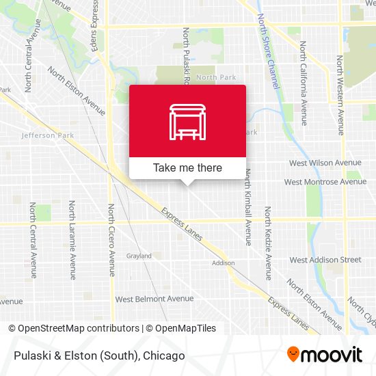 Pulaski & Elston (South) map