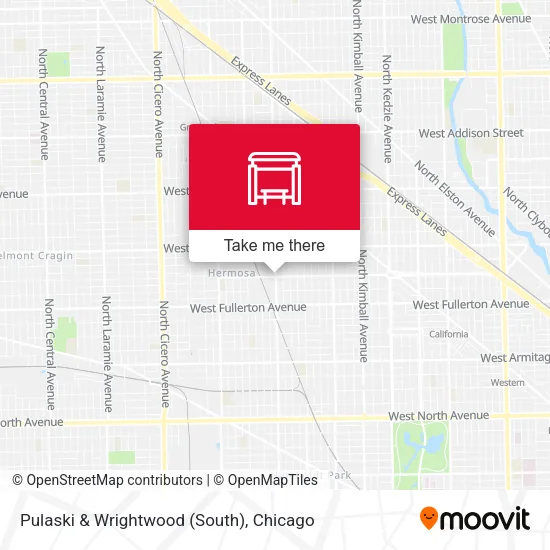 Pulaski & Wrightwood (South) map