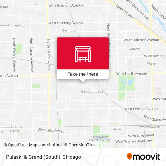 Pulaski & Grand (South) map