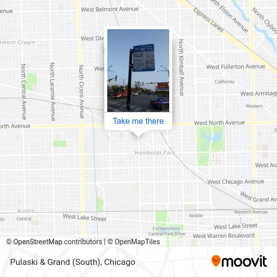Pulaski & Grand (South) map