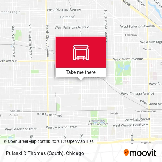 Pulaski & Thomas (South) map