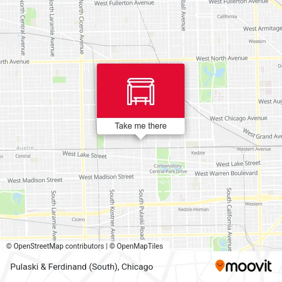 Pulaski & Ferdinand (South) map