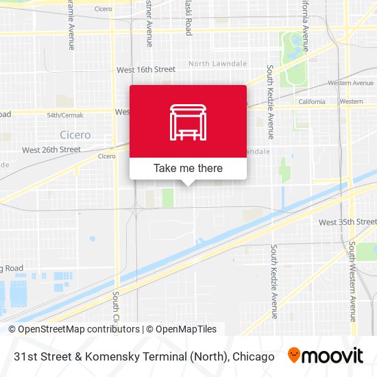 Mapa de 31st Street & Komensky Terminal (North)