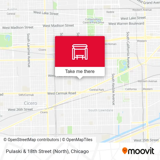 Pulaski & 18th Street (North) map