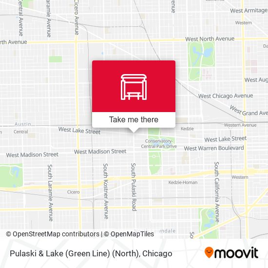 Pulaski & Lake (Green Line) (North) map