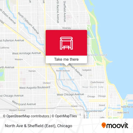 North Ave & Sheffield (East) map