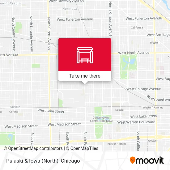 Pulaski & Iowa (North) map