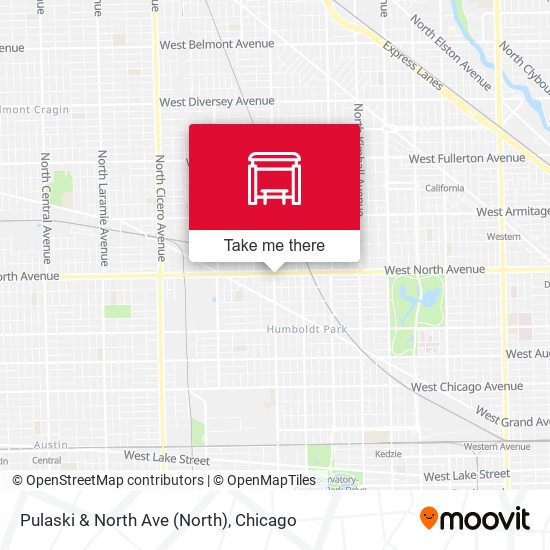 Pulaski & North Ave map