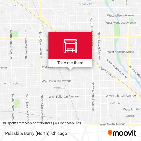 Pulaski & Barry (North) map