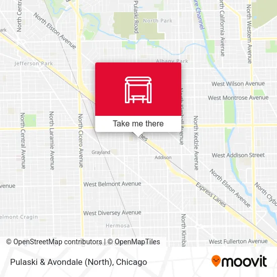 Pulaski & Avondale (North) map
