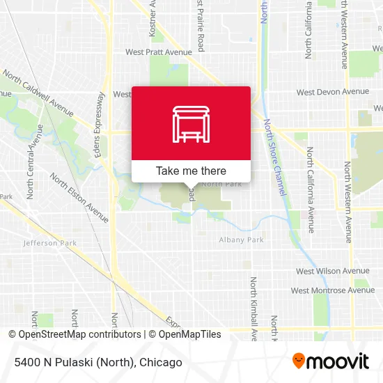 5400 N Pulaski (North) map