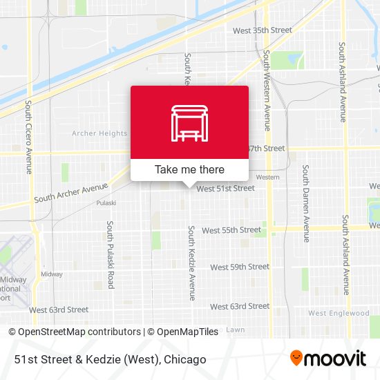 51st Street & Kedzie (West) map