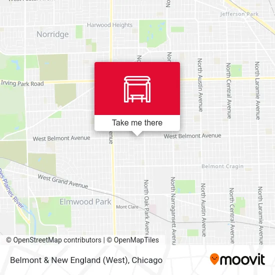 Belmont & New England (West) map