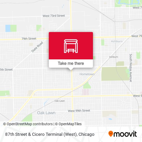 Mapa de 87th Street & Cicero Terminal (West)