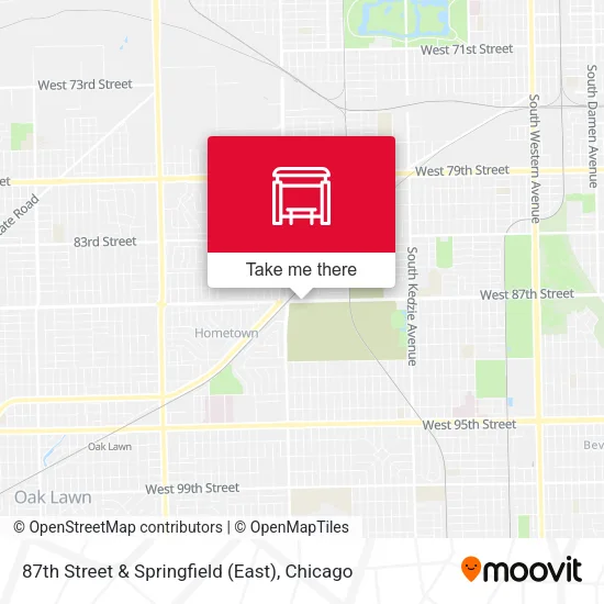 87th Street & Springfield (East) map