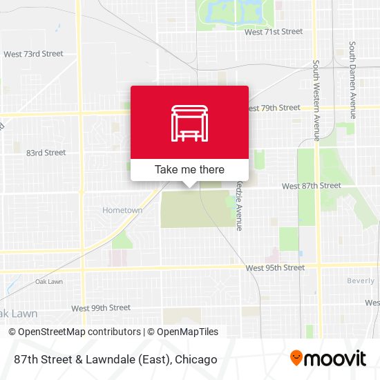 87th Street & Lawndale (East) map