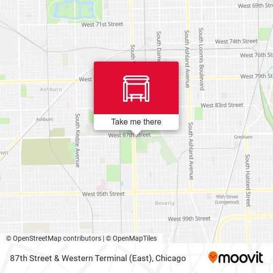 87th Street & Western Terminal (East) map