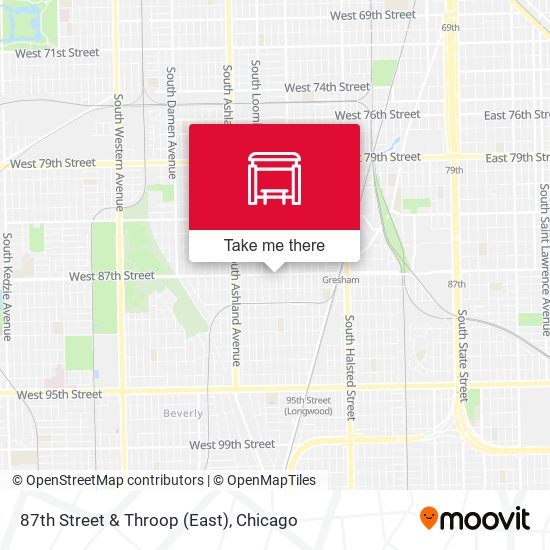 87th Street & Throop (East) map