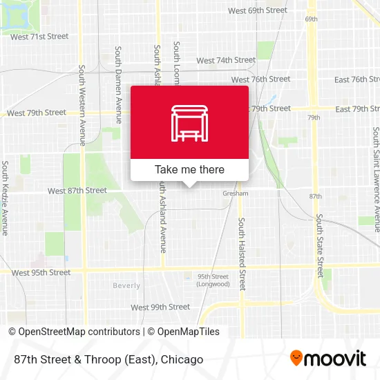 87th Street & Throop (East) map