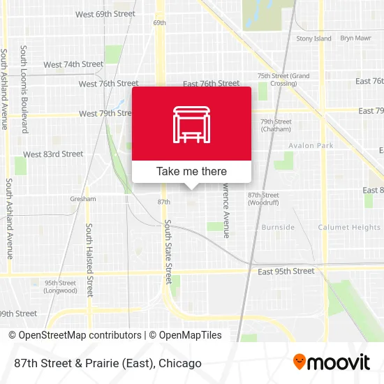 87th Street & Prairie (East) map