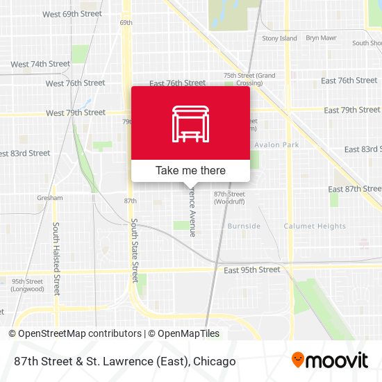 87th Street & St. Lawrence (East) map