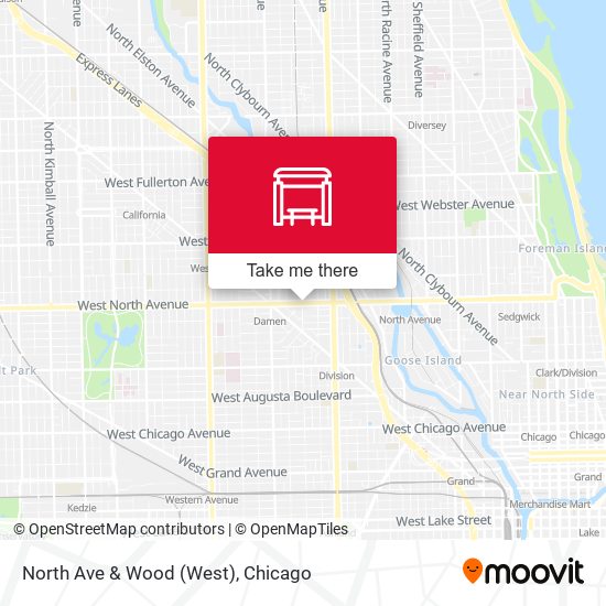 North Ave & Wood (West) map