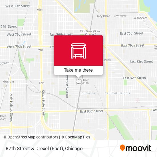 87th Street & Drexel (East) map