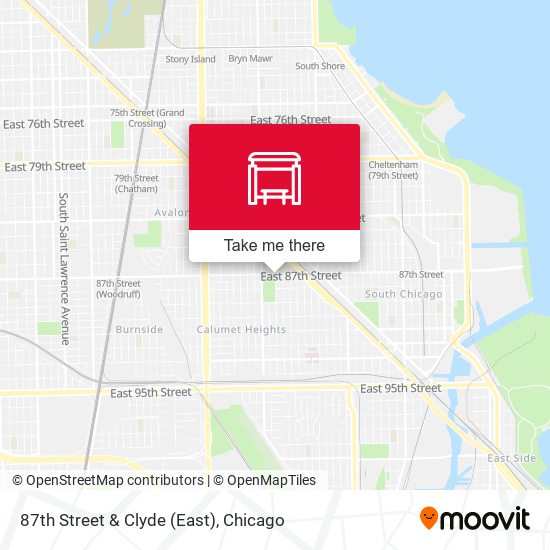 87th Street & Clyde (East) map