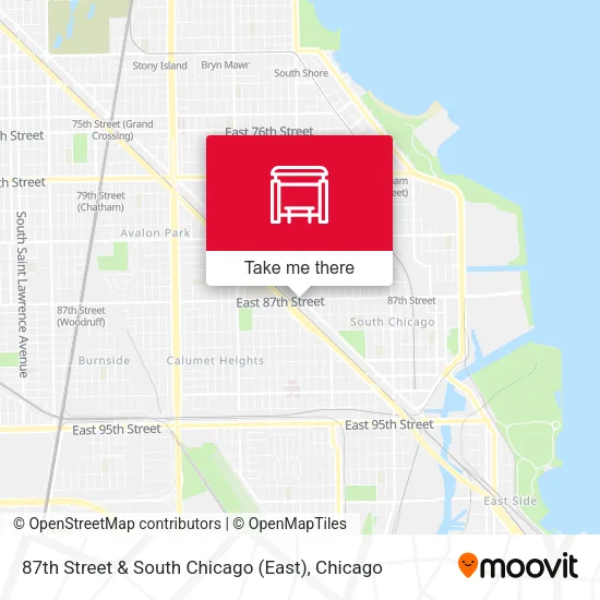 87th Street & South Chicago (East) map