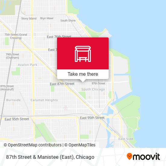 87th Street & Manistee (East) map