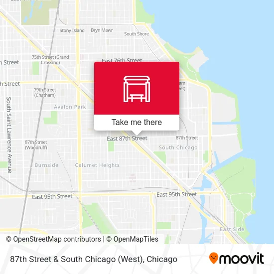 87th Street & South Chicago (West) map