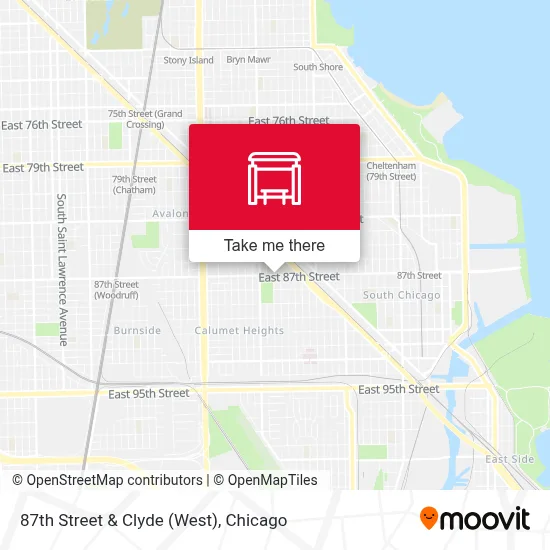 87th Street & Clyde (West) map