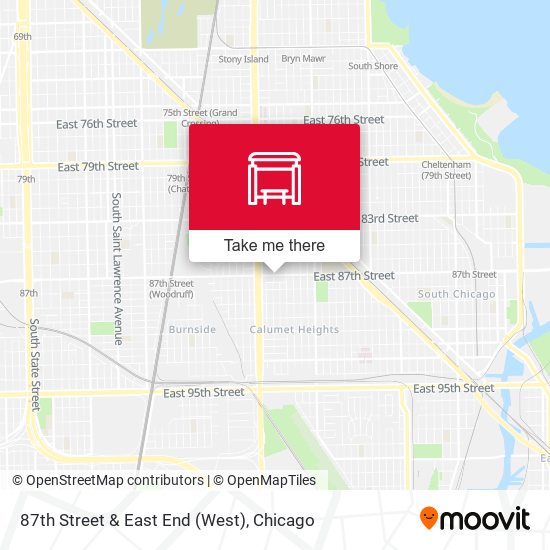 87th Street & East End (West) map