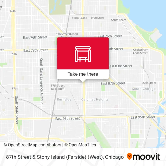 87th Street & Stony Island (Farside) (West) map