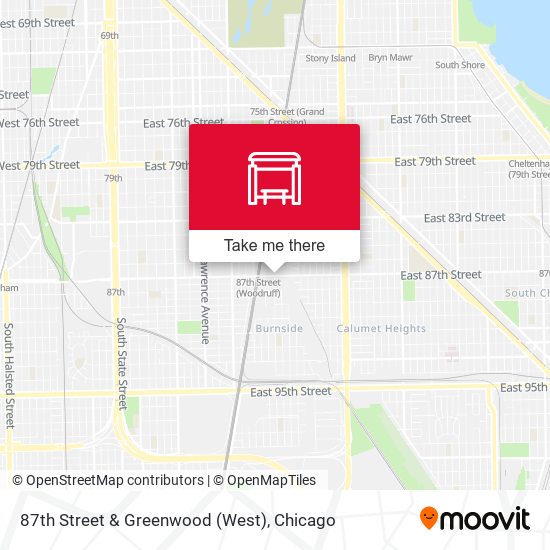 87th Street & Greenwood (West) map