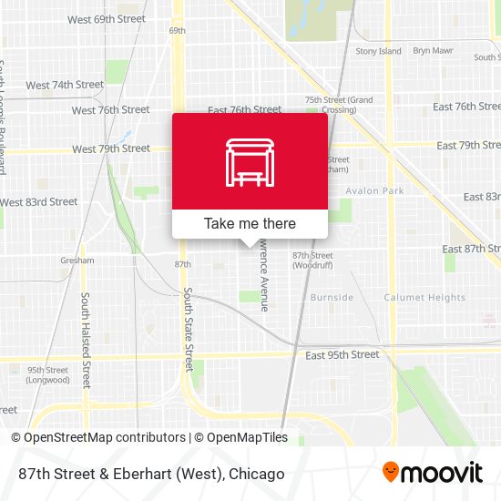 87th Street & Eberhart (West) map