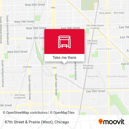 87th Street & Prairie (West) map