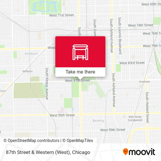 87th Street & Western map