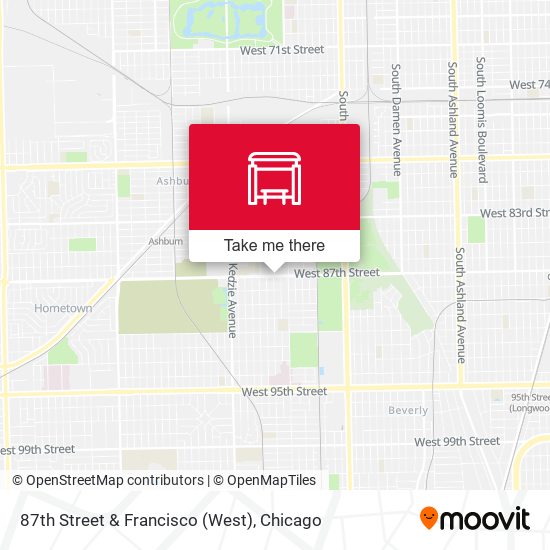 87th Street & Francisco (West) map