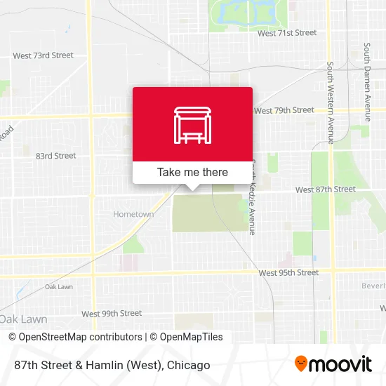 87th Street & Hamlin (West) map