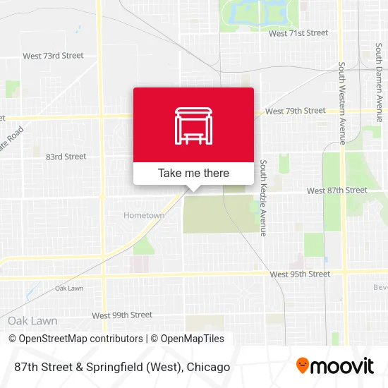 87th Street & Springfield (West) map
