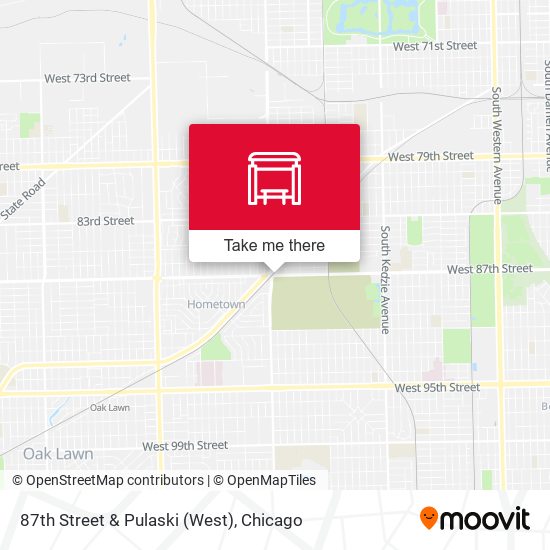 87th Street & Pulaski (West) map