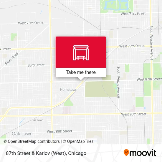 87th Street & Karlov (West) map