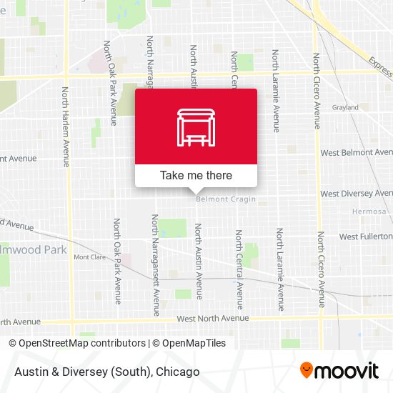 Austin & Diversey (South) map