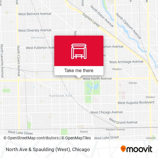 Mapa de North Ave & Spaulding (West)