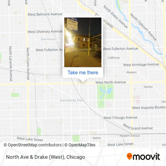 North Ave & Drake (West) map